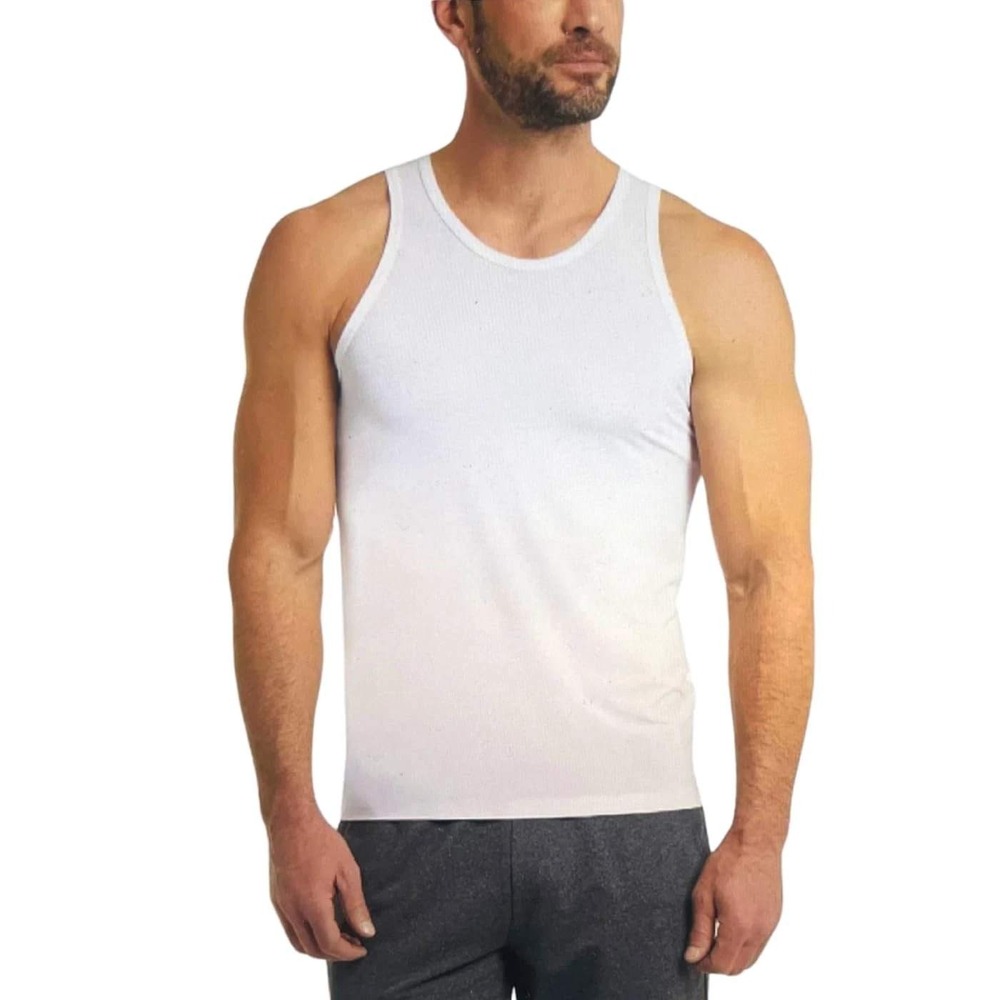New 32 Degrees Cool Comfort Mesh Tank Men's Large White Nylon Spandex Athletic